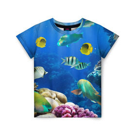 Детская футболка 3D с принтом Дайвинг в Кировске, 100% гипоаллергенный полиэфир | прямой крой, круглый вырез горловины, длина до линии бедер, чуть спущенное плечо, ткань немного тянется | дайвинг | египет | каникулы | коралловый риф | крабы | красное море | море | морские обитатели | океан | отдых | отпуск | подводные красоты | приключение | рыбки | рыбы | туризм