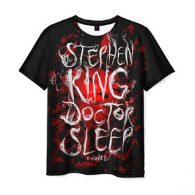 Мужская футболка 3D с принтом Стивен Кинг 10 в Кировске, 100% полиэфир | прямой крой, круглый вырез горловины, длина до линии бедер | stephen king | стивен кинг