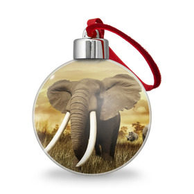 Ёлочный шар с принтом Могучий слон в Кировске, Пластик | Диаметр: 77 мм | elephant | африка | бивни | джунгли | мамонт | савана | сафари | слон | хобот