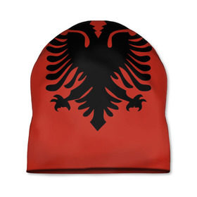 Шапка 3D с принтом Сборная Албания в Кировске, 100% полиэстер | универсальный размер, печать по всей поверхности изделия | футбол