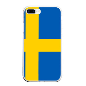 Чехол для iPhone 7Plus/8 Plus матовый с принтом Швеция в Кировске, Силикон | Область печати: задняя сторона чехла, без боковых панелей | сборная | футбол