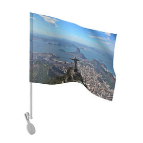 Флаг для автомобиля с принтом Рио-де-Жанейро в Кировске, 100% полиэстер | Размер: 30*21 см | brazil | rio de janeiro | бразилия | жара | каникулы | карнавал | мегаполис | отдых | отпуск | пляж | приключение | путешествие | рио де жанейро | туризм | футбол | южная америка