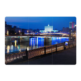 Магнитный плакат 3Х2 с принтом Москва в Кировске, Полимерный материал с магнитным слоем | 6 деталей размером 9*9 см | Тематика изображения на принте: moscow | город | ночной | пейзаж