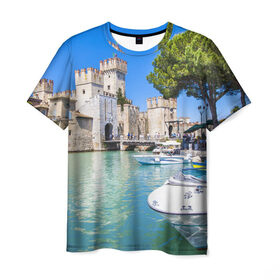 Мужская футболка 3D с принтом Италия в Кировске, 100% полиэфир | прямой крой, круглый вырез горловины, длина до линии бедер | europe | italy | вода | европа | ес | италия | каникулы | катера | отдых | отпуск | пляж | солнце | туризм