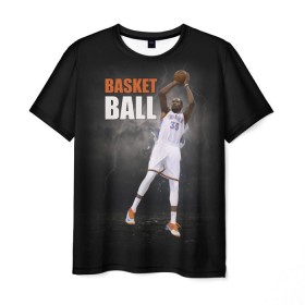 Мужская футболка 3D с принтом Basketball в Кировске, 100% полиэфир | прямой крой, круглый вырез горловины, длина до линии бедер | nba | баскетбол | баскетболист | спорт