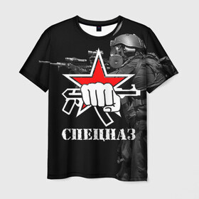 Мужская футболка 3D с принтом Спецназ 16 в Кировске, 100% полиэфир | прямой крой, круглый вырез горловины, длина до линии бедер | россия | спецназ