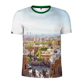 Мужская футболка 3D спортивная с принтом Барселона (Испания) в Кировске, 100% полиэстер с улучшенными характеристиками | приталенный силуэт, круглая горловина, широкие плечи, сужается к линии бедра | barcelona | europe | spain | барселона | европа | ес | испания | каталония | отдых | отпуск | туризм