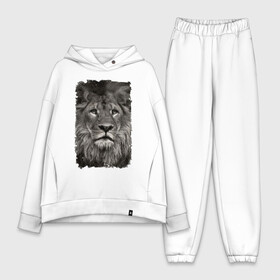 Женский костюм хлопок Oversize с принтом Лев (retro style) в Кировске,  |  | leo | lion | retro style | ветошь | винтаж | власть | грива | дикая кошка | животное | зверь | клыки | когти | король джунглей | лев | мощь | мудрость | охотник | потёртости | сила | старина | хитрость | хищник