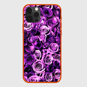 Чехол для iPhone 12 Pro с принтом Цветочки в Кировске, силикон | область печати: задняя сторона чехла, без боковых панелей | роза | сиреневый | фиолетовый | цветы