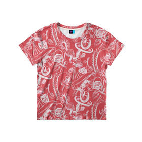Детская футболка 3D с принтом Гавайская 1 в Кировске, 100% гипоаллергенный полиэфир | прямой крой, круглый вырез горловины, длина до линии бедер, чуть спущенное плечо, ткань немного тянется | гавайи | растительный орнамент | рубашка