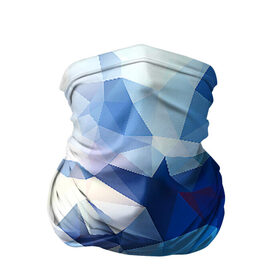 Бандана-труба 3D с принтом Абстракция в Кировске, 100% полиэстер, ткань с особыми свойствами — Activecool | плотность 150‒180 г/м2; хорошо тянется, но сохраняет форму | полигоны | синий | треугольники