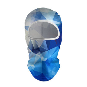 Балаклава 3D с принтом Абстракция в Кировске, 100% полиэстер, ткань с особыми свойствами — Activecool | плотность 150–180 г/м2; хорошо тянется, но при этом сохраняет форму. Закрывает шею, вокруг отверстия для глаз кайма. Единый размер | полигоны | синий | треугольники