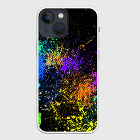 Чехол для iPhone 13 mini с принтом Брызги красок в Кировске,  |  | кляксы | цветной | яркий