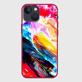 Чехол для iPhone 13 mini с принтом Абстракция красок в Кировске,  |  | color | paint | red | абстракция красок | брызги | краска | красный