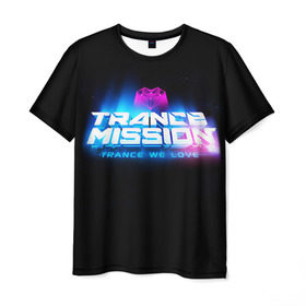 Мужская футболка 3D с принтом Trancemission 2 в Кировске, 100% полиэфир | прямой крой, круглый вырез горловины, длина до линии бедер | Тематика изображения на принте: trancemission |   |  trance mission | транс миссия | трансмиссия