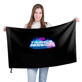 Флаг 3D с принтом Trancemission 2 в Кировске, 100% полиэстер | плотность ткани — 95 г/м2, размер — 67 х 109 см. Принт наносится с одной стороны | trancemission |   |  trance mission | транс миссия | трансмиссия