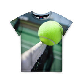 Детская футболка 3D с принтом Теннис в Кировске, 100% гипоаллергенный полиэфир | прямой крой, круглый вырез горловины, длина до линии бедер, чуть спущенное плечо, ткань немного тянется | надаль | тенис