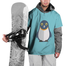 Накидка на куртку 3D с принтом Пингвин в Кировске, 100% полиэстер |  | зима | море | пингвин | птицы