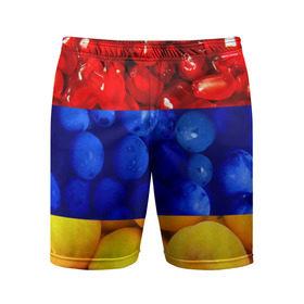 Мужские шорты 3D спортивные с принтом Флаг Армении в Кировске,  |  | армения | гранат | персик | слива | страны | флаг армении | фрукты