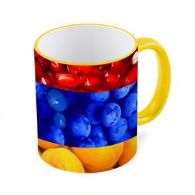 Кружка 3D с принтом Флаг Армении в Кировске, керамика | ёмкость 330 мл | армения | гранат | персик | слива | страны | флаг армении | фрукты