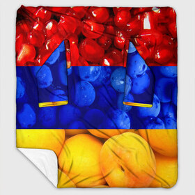 Плед с рукавами с принтом Флаг Армении в Кировске, 100% полиэстер | Закругленные углы, все края обработаны. Ткань не мнется и не растягивается. Размер 170*145 | армения | гранат | персик | слива | страны | флаг армении | фрукты