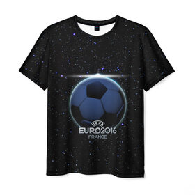 Мужская футболка 3D с принтом Евро 2016 02 (Космос-2) в Кировске, 100% полиэфир | прямой крой, круглый вырез горловины, длина до линии бедер | Тематика изображения на принте: 
