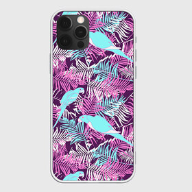 Чехол для iPhone 12 Pro Max с принтом Summer paradise в Кировске, Силикон |  | Тематика изображения на принте: паттерн | попугаи | разноцветный | тропики | цветы | яркий