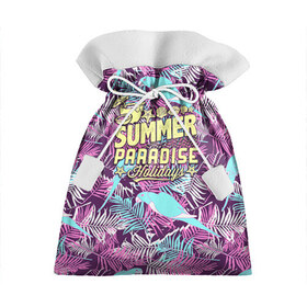 Подарочный 3D мешок с принтом Summer paradise 2 в Кировске, 100% полиэстер | Размер: 29*39 см | Тематика изображения на принте: beach | flower | party | summer | swag | trend | вечеринка | лето | популярное | сваг | свег | тренд | хит | цветочки | цветы