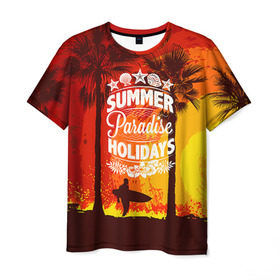 Мужская футболка 3D с принтом Summer Surf 2 в Кировске, 100% полиэфир | прямой крой, круглый вырез горловины, длина до линии бедер | beach | party | summer | swag | trend | вечеринка | лето | популярное | сваг | свег | тренд | хит