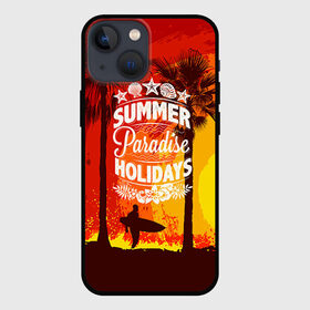 Чехол для iPhone 13 mini с принтом Summer Surf 2 в Кировске,  |  | Тематика изображения на принте: beach | party | summer | swag | trend | вечеринка | лето | популярное | сваг | свег | тренд | хит