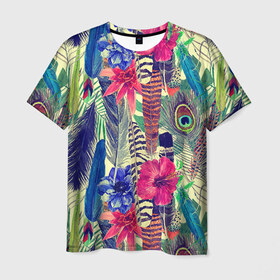 Мужская футболка 3D с принтом Summer time в Кировске, 100% полиэфир | прямой крой, круглый вырез горловины, длина до линии бедер | Тематика изображения на принте: 