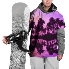 Накидка на куртку 3D с принтом Hawaii dream в Кировске, 100% полиэстер |  | Тематика изображения на принте: гавайи | закат | пляж