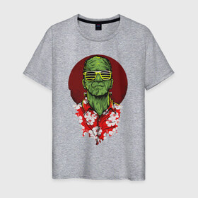 Мужская футболка хлопок с принтом Франкенштейн в Кировске, 100% хлопок | прямой крой, круглый вырез горловины, длина до линии бедер, слегка спущенное плечо. | 