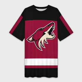 Платье-футболка 3D с принтом Arizona Coyotes в Кировске,  |  | arizona coyotes | hockey | nhl | нхл | хоккей