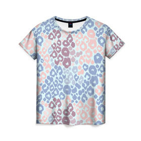 Женская футболка 3D с принтом Panton Leo в Кировске, 100% полиэфир ( синтетическое хлопкоподобное полотно) | прямой крой, круглый вырез горловины, длина до линии бедер | леопард | пятна | цветные