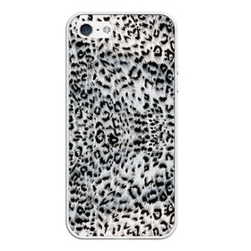 Чехол для iPhone 5/5S матовый с принтом White Jaguar в Кировске, Силикон | Область печати: задняя сторона чехла, без боковых панелей | 