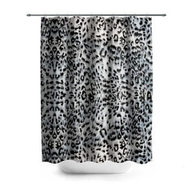 Штора 3D для ванной с принтом White Jaguar в Кировске, 100% полиэстер | плотность материала — 100 г/м2. Стандартный размер — 146 см х 180 см. По верхнему краю — пластиковые люверсы для креплений. В комплекте 10 пластиковых колец | барс | леопард | ягуар