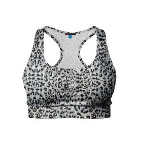 Женский спортивный топ 3D с принтом White Jaguar в Кировске, 82% полиэстер, 18% спандекс Ткань безопасна для здоровья, позволяет коже дышать, не мнется и не растягивается |  | Тематика изображения на принте: барс | леопард | ягуар