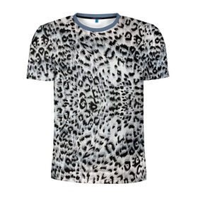 Мужская футболка 3D спортивная с принтом White Jaguar в Кировске, 100% полиэстер с улучшенными характеристиками | приталенный силуэт, круглая горловина, широкие плечи, сужается к линии бедра | Тематика изображения на принте: барс | леопард | ягуар