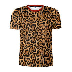 Мужская футболка 3D спортивная с принтом Jaguar в Кировске, 100% полиэстер с улучшенными характеристиками | приталенный силуэт, круглая горловина, широкие плечи, сужается к линии бедра | оцелот | пума | текстура | ягуар