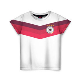 Детская футболка 3D с принтом Сборная Германии по футболу в Кировске, 100% гипоаллергенный полиэфир | прямой крой, круглый вырез горловины, длина до линии бедер, чуть спущенное плечо, ткань немного тянется | germany