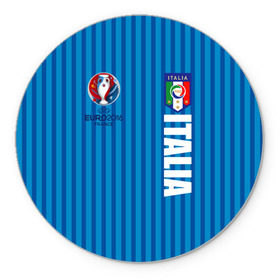 Коврик круглый с принтом Евро 2016 в Кировске, резина и полиэстер | круглая форма, изображение наносится на всю лицевую часть | евро