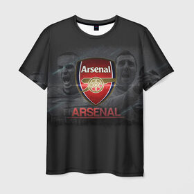Мужская футболка 3D с принтом Arsenal. Fly Emirates в Кировске, 100% полиэфир | прямой крой, круглый вырез горловины, длина до линии бедер | арсенал