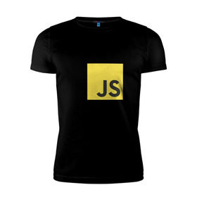 Мужская футболка премиум с принтом JS return true, в Кировске, 92% хлопок, 8% лайкра | приталенный силуэт, круглый вырез ворота, длина до линии бедра, короткий рукав | javascript | js | программист