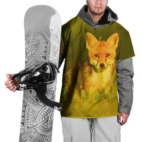 Накидка на куртку 3D с принтом Лисичка в Кировске, 100% полиэстер |  | животные | лиса | поле | природа