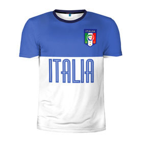 Мужская футболка 3D спортивная с принтом Сборная Италии по футболу в Кировске, 100% полиэстер с улучшенными характеристиками | приталенный силуэт, круглая горловина, широкие плечи, сужается к линии бедра | европы | италия