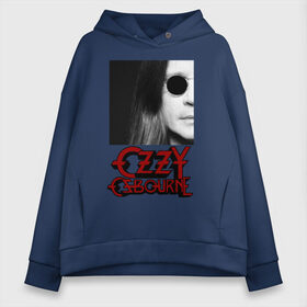 Женское худи Oversize хлопок с принтом Ozzy Osbourne King of Metal в Кировске, френч-терри — 70% хлопок, 30% полиэстер. Мягкий теплый начес внутри —100% хлопок | боковые карманы, эластичные манжеты и нижняя кромка, капюшон на магнитной кнопке | король металла | оззи осборн