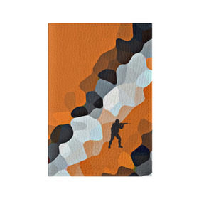 Обложка для паспорта матовая кожа с принтом CS GO Asiimov camouflage в Кировске, натуральная матовая кожа | размер 19,3 х 13,7 см; прозрачные пластиковые крепления | counter strike | камуфляж