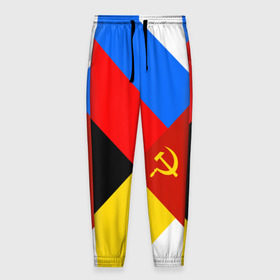 Мужские брюки 3D с принтом Вечная Россия в Кировске, 100% полиэстер | манжеты по низу, эластичный пояс регулируется шнурком, по бокам два кармана без застежек, внутренняя часть кармана из мелкой сетки | патриот | россия | русь | триколор | флаг | я русский