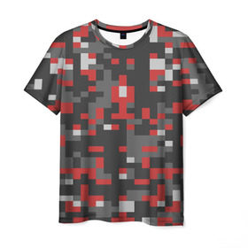 Мужская футболка 3D с принтом Городской камуфляж 3 в Кировске, 100% полиэфир | прямой крой, круглый вырез горловины, длина до линии бедер | camo | pixel | urban | камо